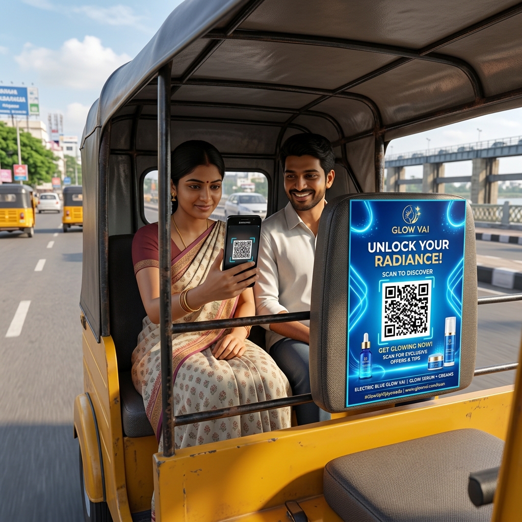 Seatback QR Poster inside Autos
